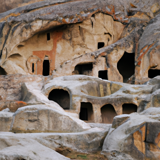 עיר המערות העתיקה של Uplistsikhe בסמטצ'ה-ג'וואחטי, המציגה את המורשת ההיסטורית העשירה של גאורגיה.
